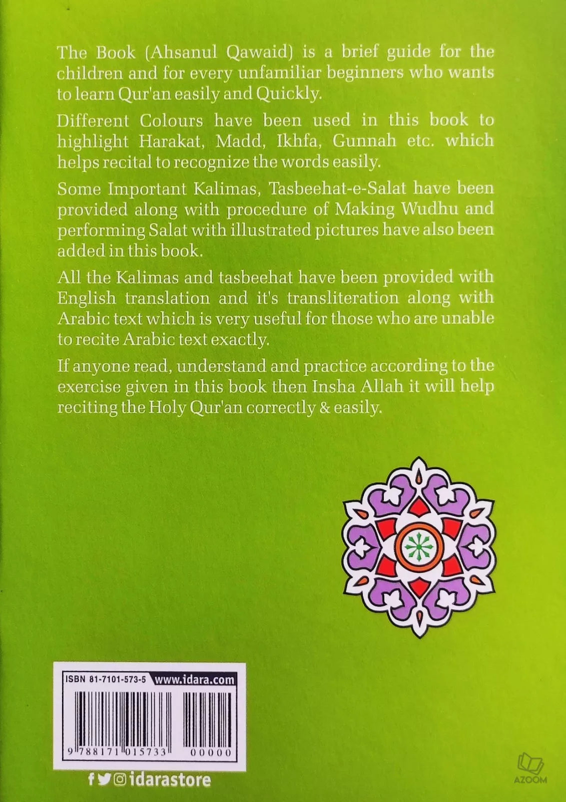 Ahsanul Qawaid Colour Coded (Idara)
