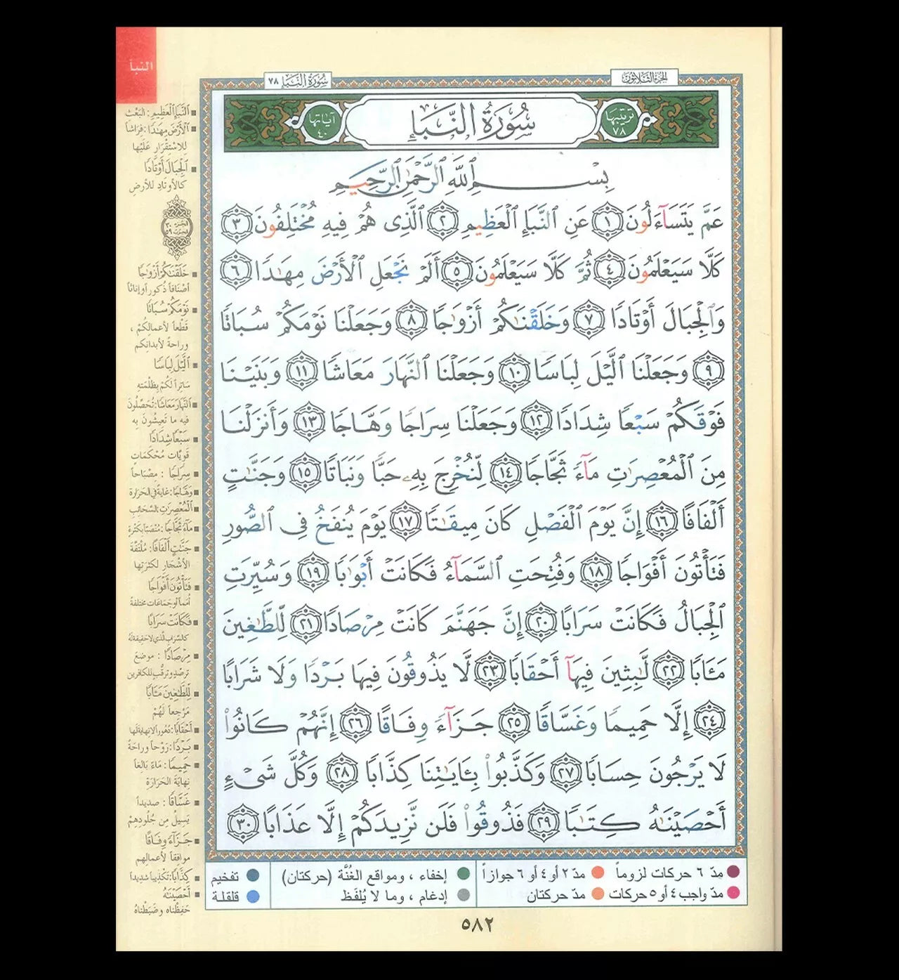 Tajweed Juz Amma Part 30 (Arabic Only)