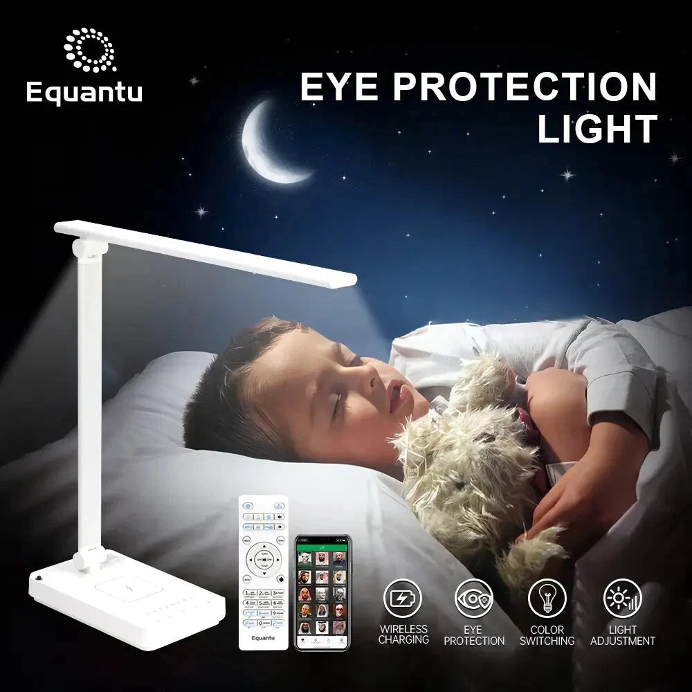 LED Table Lamp Quran Speaker with Built in Wireless Charging (SQ905)