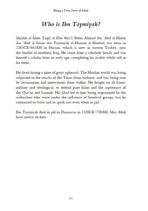 Al-'Ubudiyyah: Being a True Slave of Allah