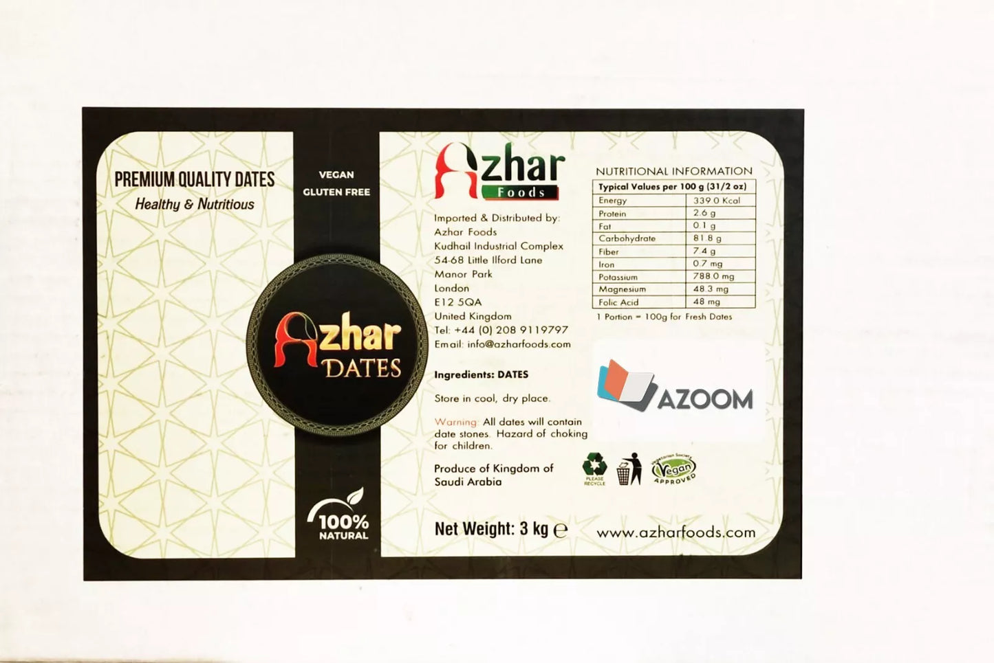 Premium Quality Dates - Khudary (3kg)