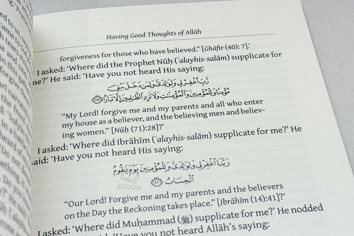 Having Good Thoughts of Allah