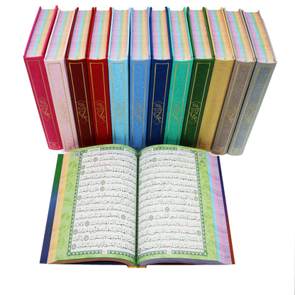 Rainbow Coloured Quran - Light Pink (Small Size)