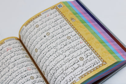 Rainbow Coloured Quran - Light Pink (Small Size)