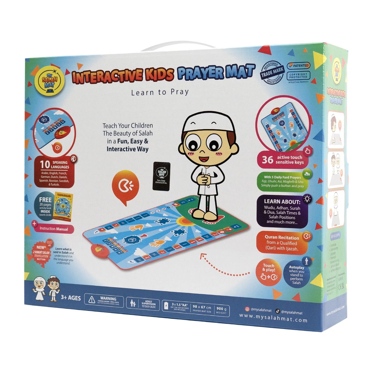 Smart Interactive Kids Prayer Mat (Blue)