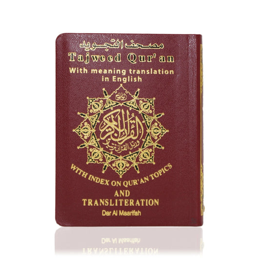 Tajweed Quran with English Translation & Transliteration (Pocket Size 8x12cm)