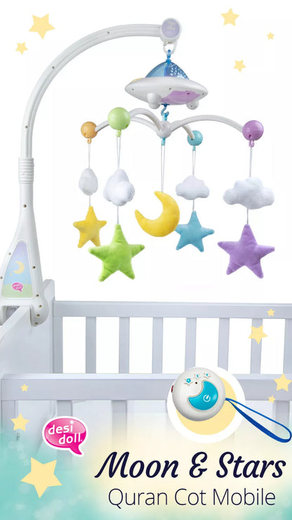 Moon & Stars Quran Cot Mobile with Remote