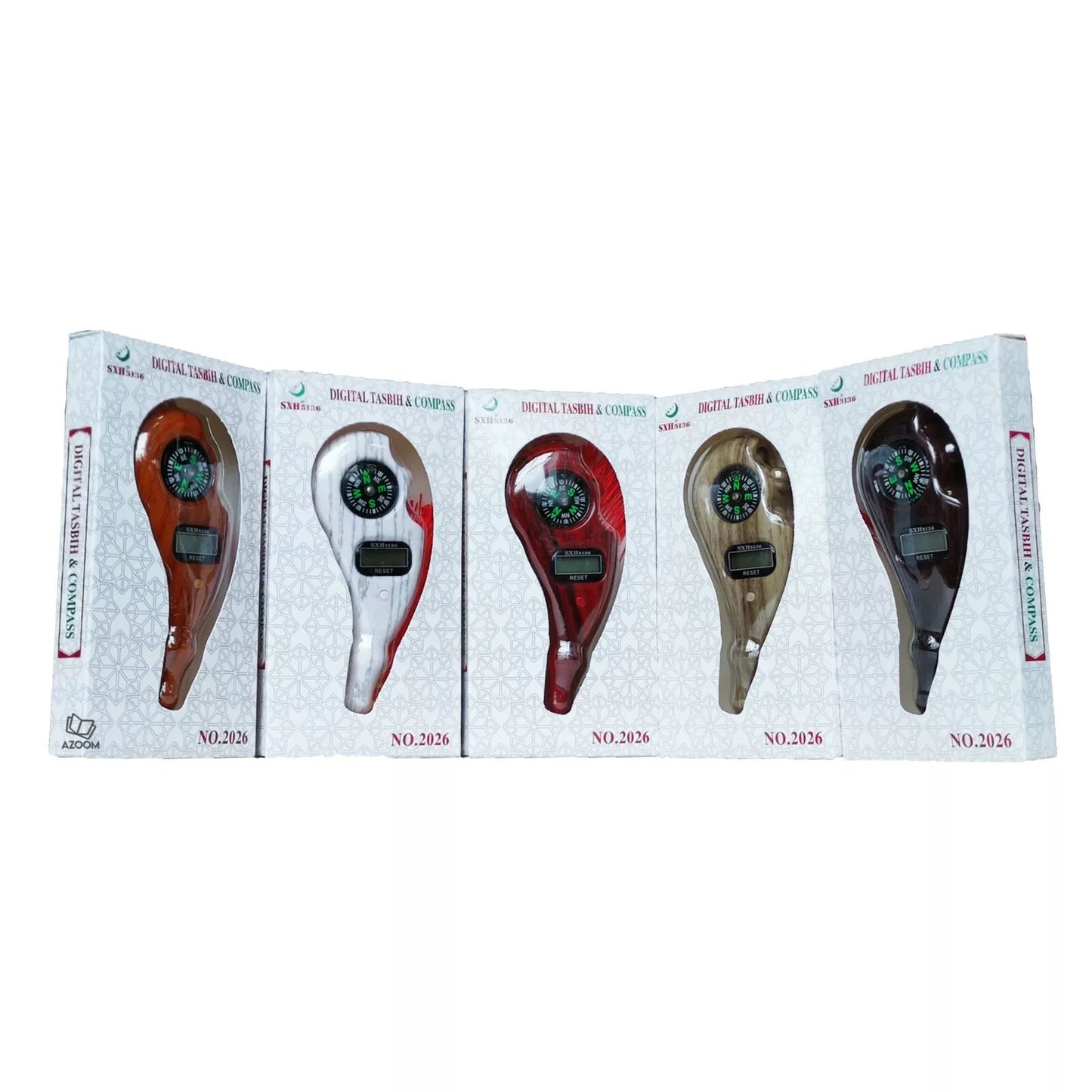 Large Digital Finger Tasbih Counter with Removable Compass