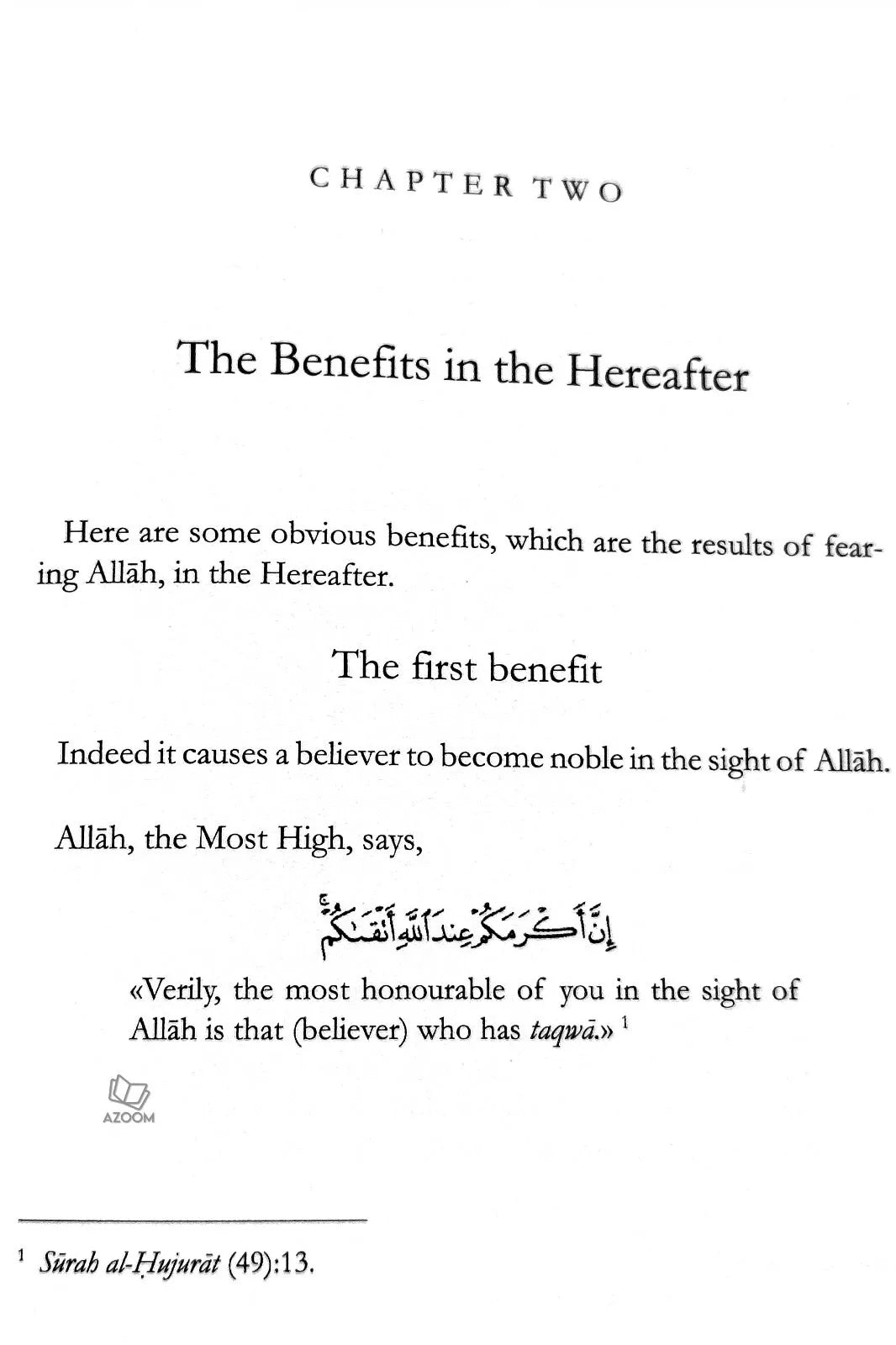 The Benefits of Fearing Allah