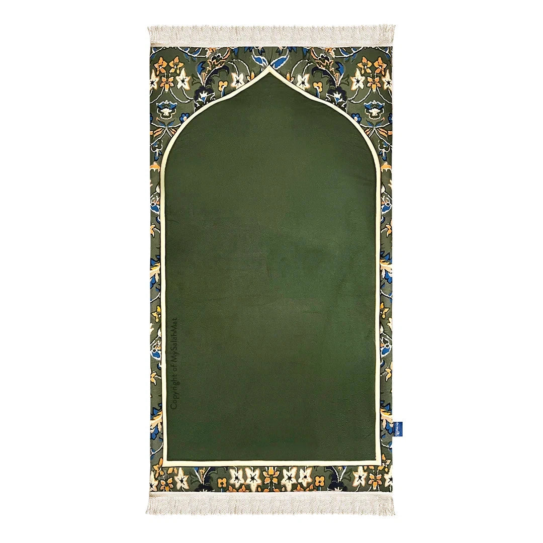 Adult Padded Prayer Mat with Madinah Elegance Design