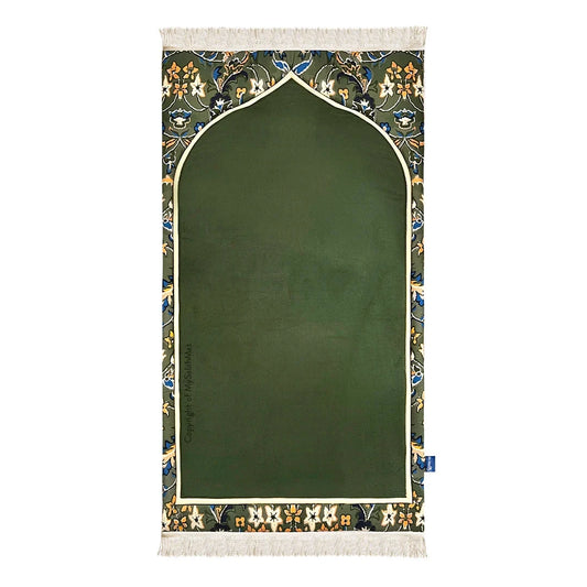 Adult Padded Prayer Mat with Madinah Elegance Design