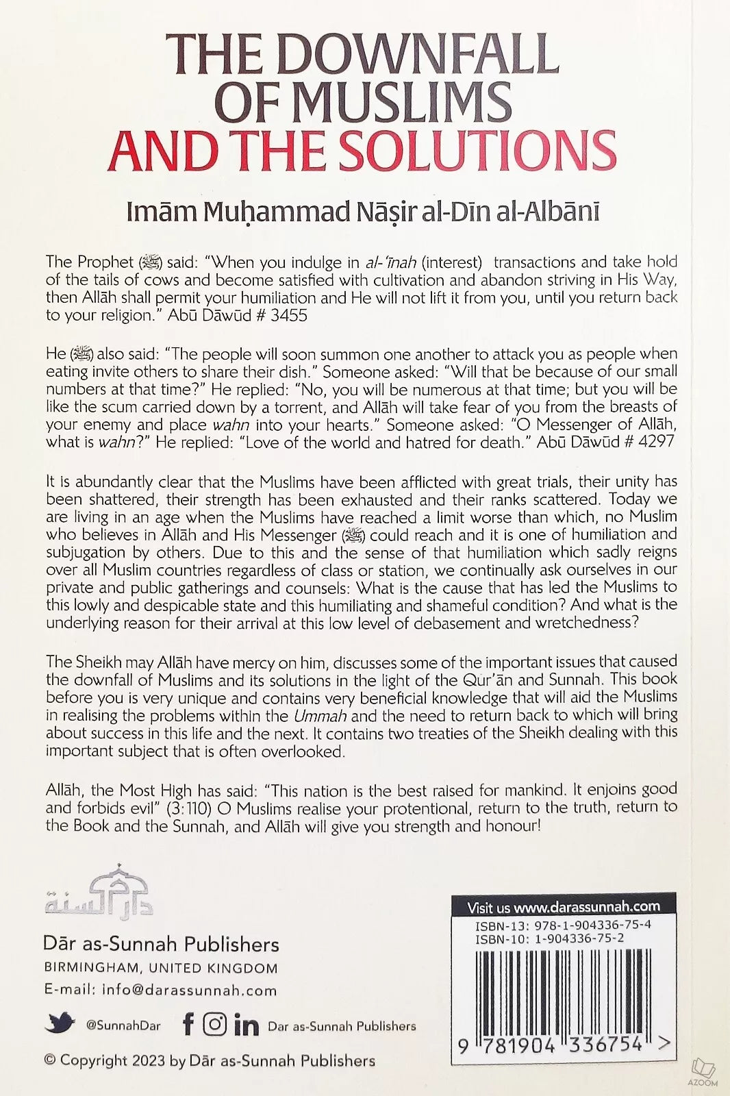 The Downfall of Muslims and the Solutions