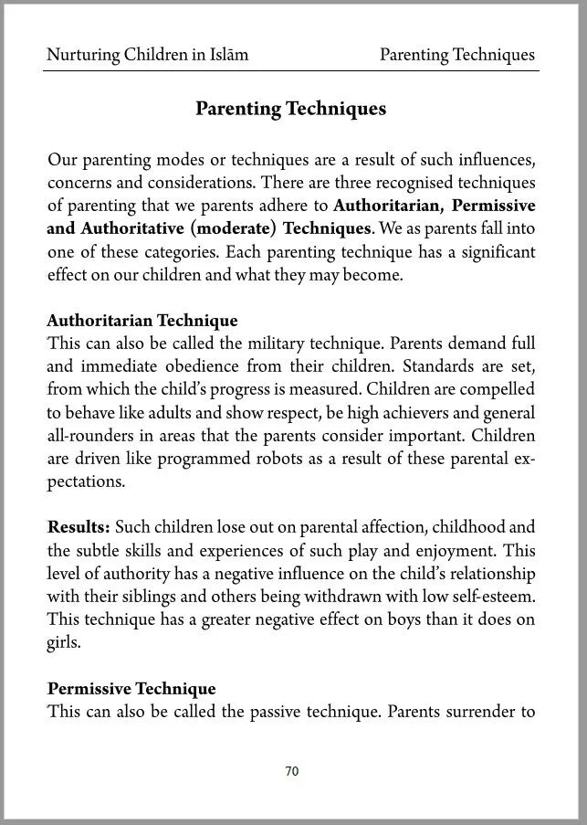 Nurturing Children in Islam