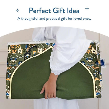 Adult Padded Prayer Mat with Madinah Elegance Design