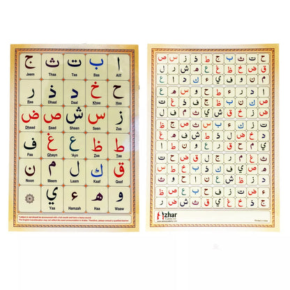 Laminated Arabic Alphabet Qaidah (Double Sided Takhtee)