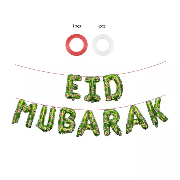 Eid Mubarak Full Sets - Foil Letters, Latex Balloons, Foil Balloons