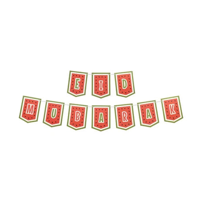 Eid Mubarak Bunting-Watermelon Themed Decoration