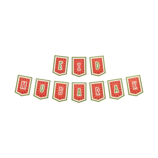 Eid Mubarak Bunting-Watermelon Themed Decoration