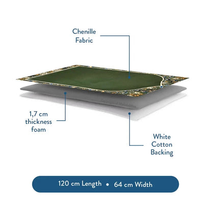 Adult Padded Prayer Mat with Madinah Elegance Design