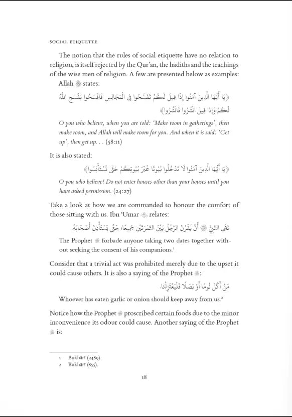 Social Etiquette: Adab al-Mu'asharat