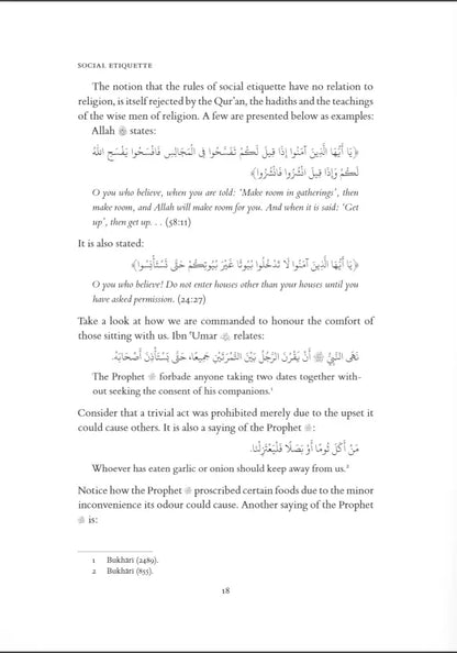 Social Etiquette: Adab al-Mu'asharat