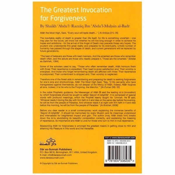 The Greatest Invocation For Forgiveness