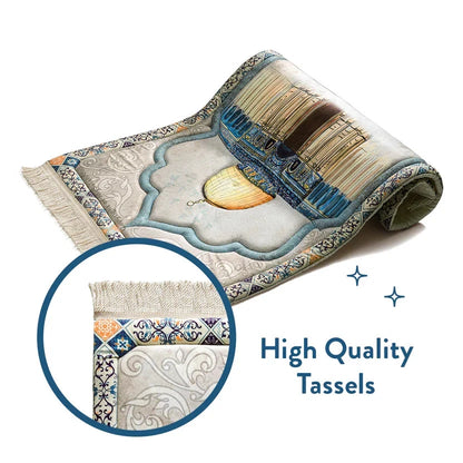 Adult Premium Padded Prayer Mat with Dome of the Rock Design