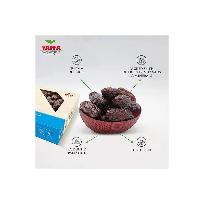 Premium Yaffa Palestinian Medjoul Dates (Large) 5kg