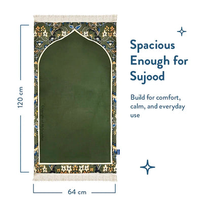 Adult Padded Prayer Mat with Madinah Elegance Design