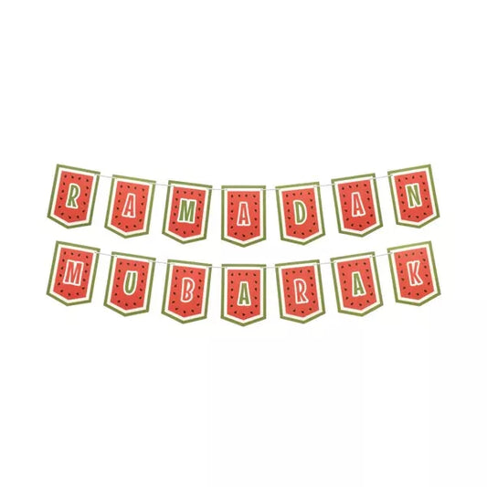 Ramadan Mubarak Bunting-Watermelon Themed Decoration