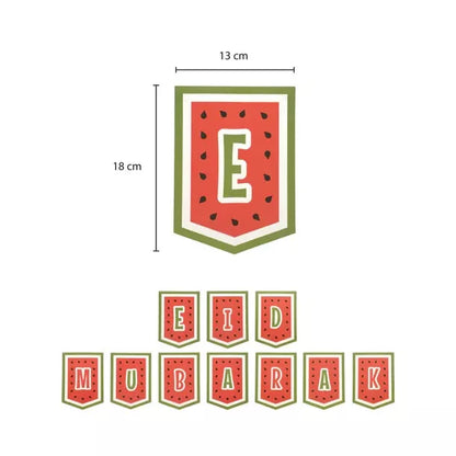 Eid Mubarak Bunting-Watermelon Themed Decoration